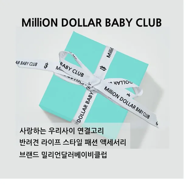 MDBC 리본을 두른 민트 선물 상자